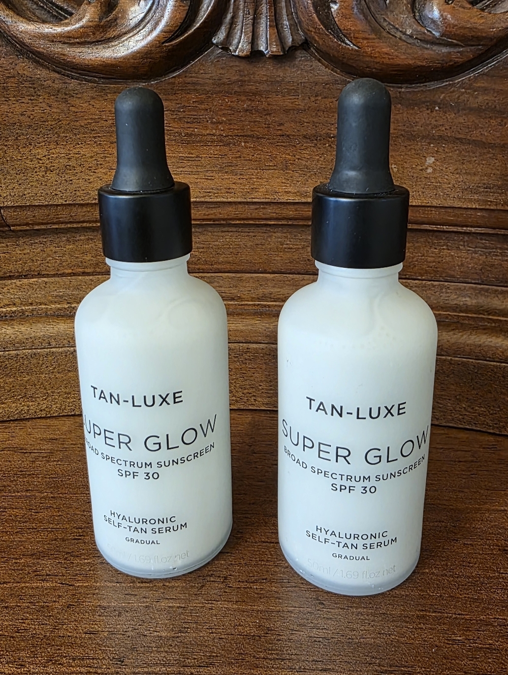 2x Tan-Luxe Super Glow Broad Spectrum Sunscreens SPF 30, 1.69oz Each--New